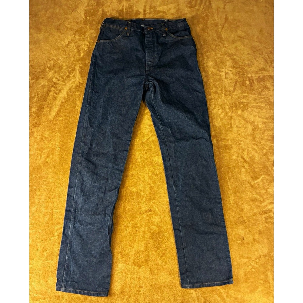 VTG Wrangler Men Jeans 35x36* Blue Dark Wash Cowboy Cut USA Made Measuring 34x35